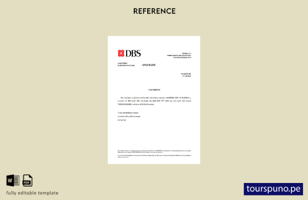 lista para imprimir plantilla de referencia de cierre del banco DBS de Singapur